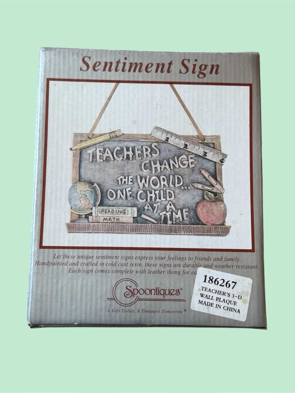 Vintage Teacher Gift Wall Plaque 3D Decoration